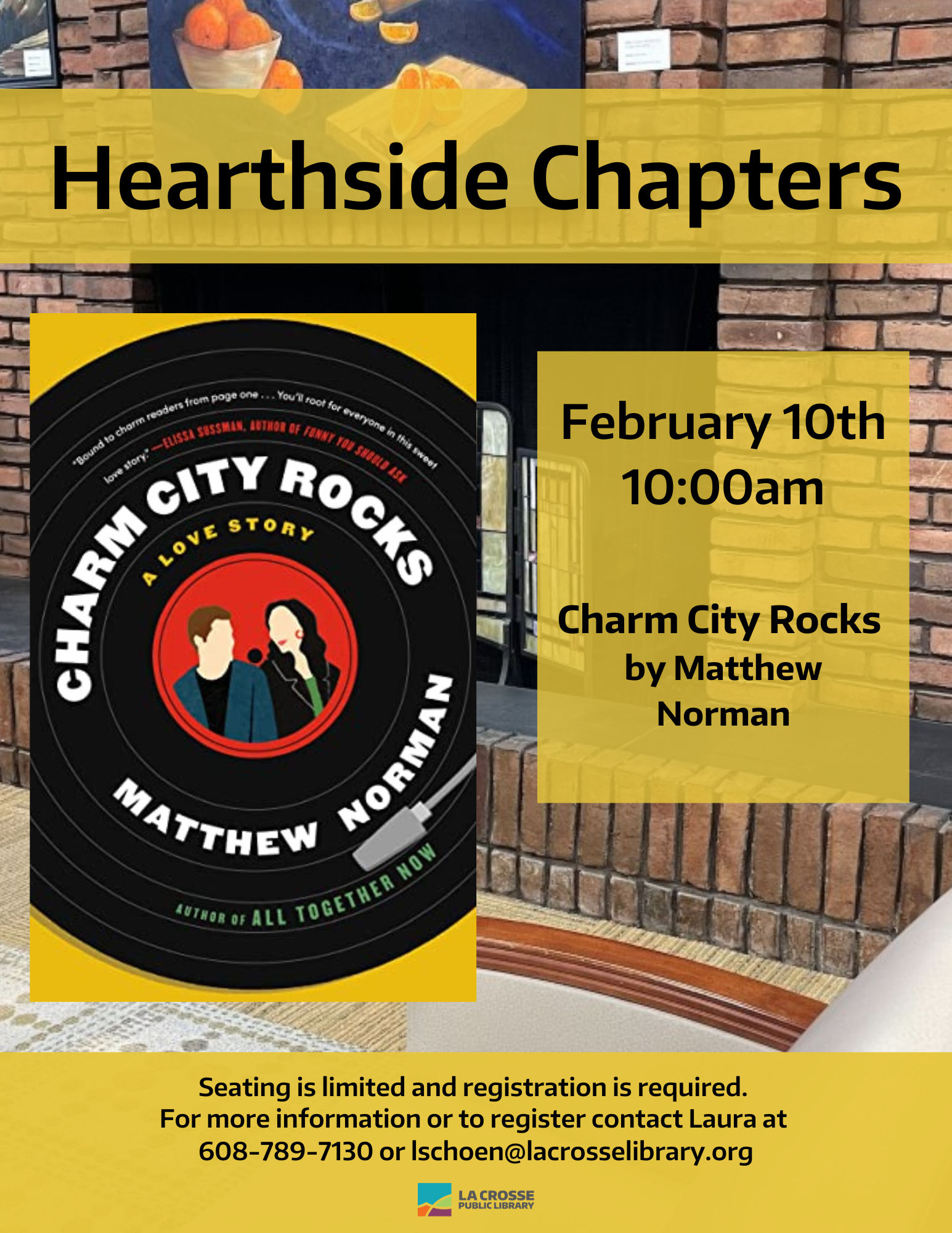 Charm City Rocks book discussion February 10th 10:00