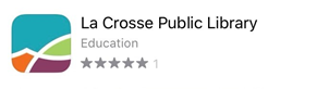 App screenshot of the La Crosse Public Library app icon