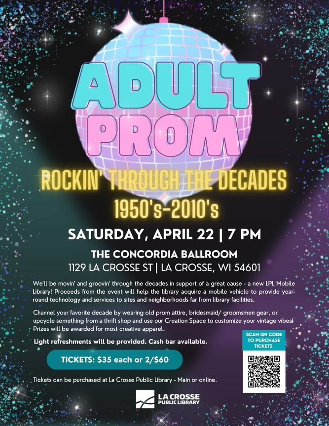 Flyer featuring disco ball with event details
