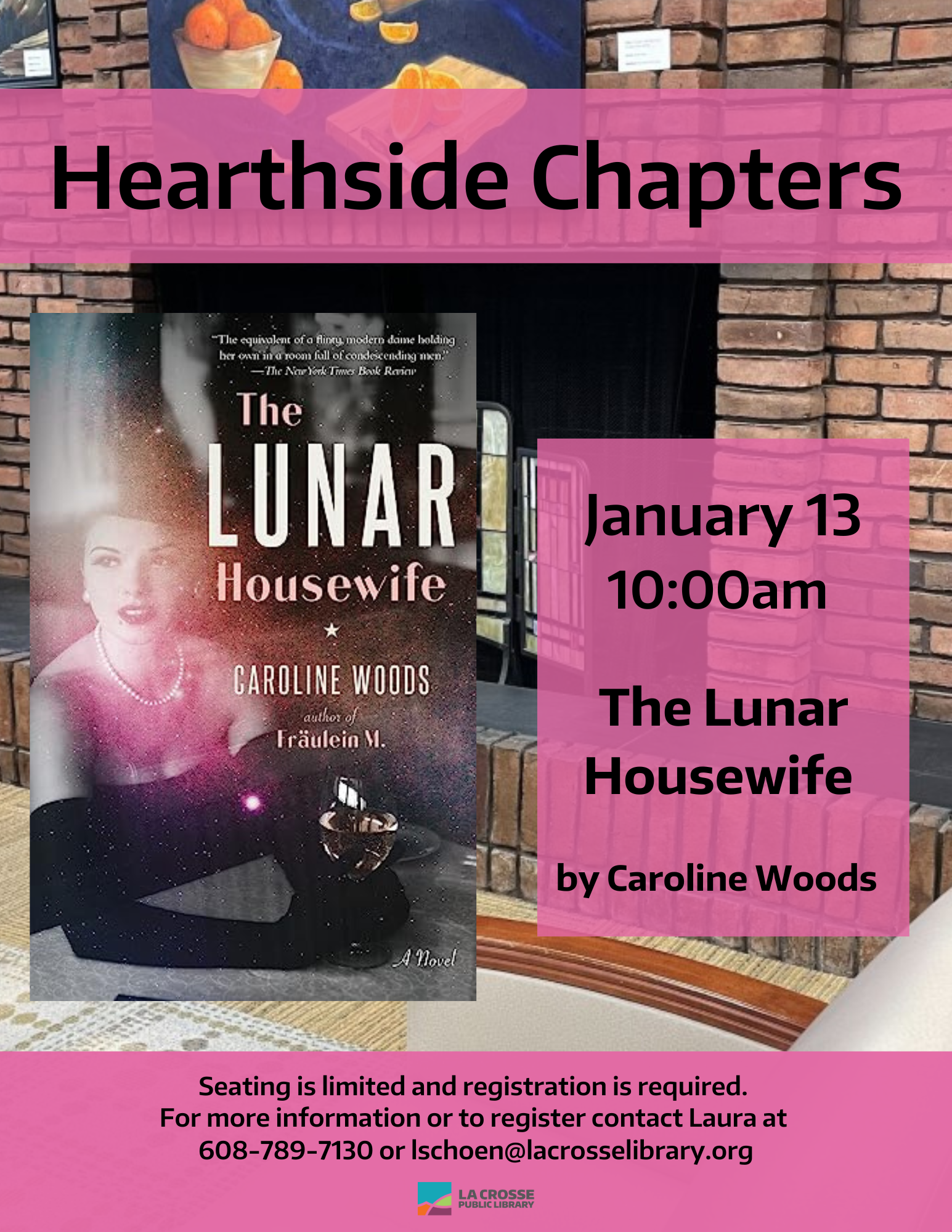 The Lunar Housewife book discussion January 13 10:00am