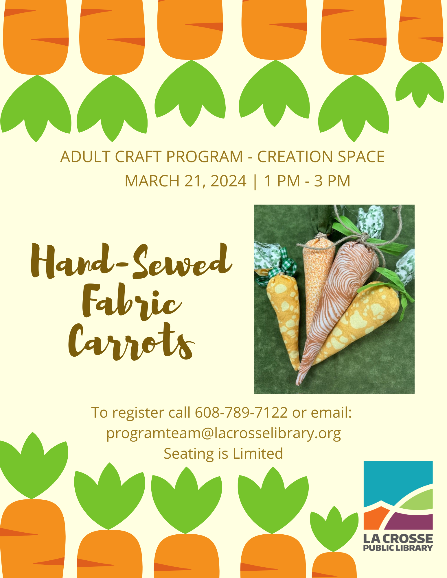 Adult Craft Program-Fabric Carrots