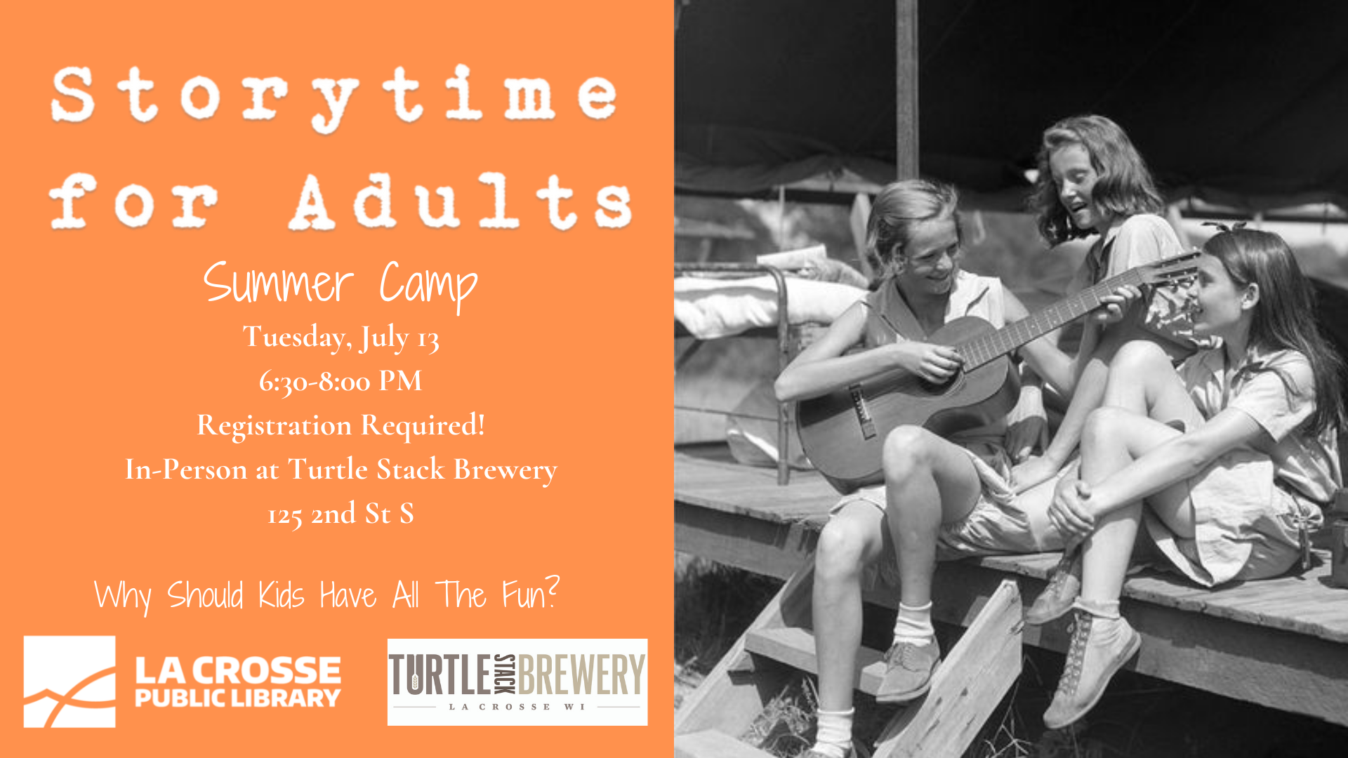 Storytime For Adults: Summer Camp | La Crosse Public Library