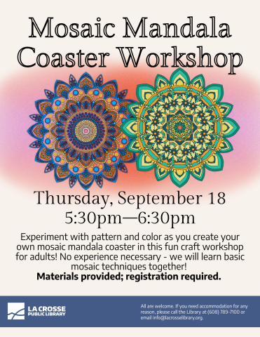Mosaic Mandala Coaster Workshop