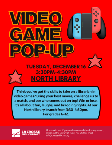 Video Game Pop-Up AT North Library