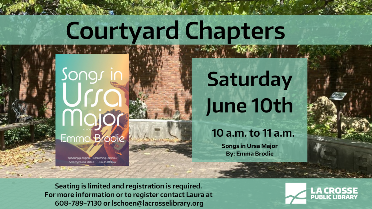 book cover with time and date of discussion