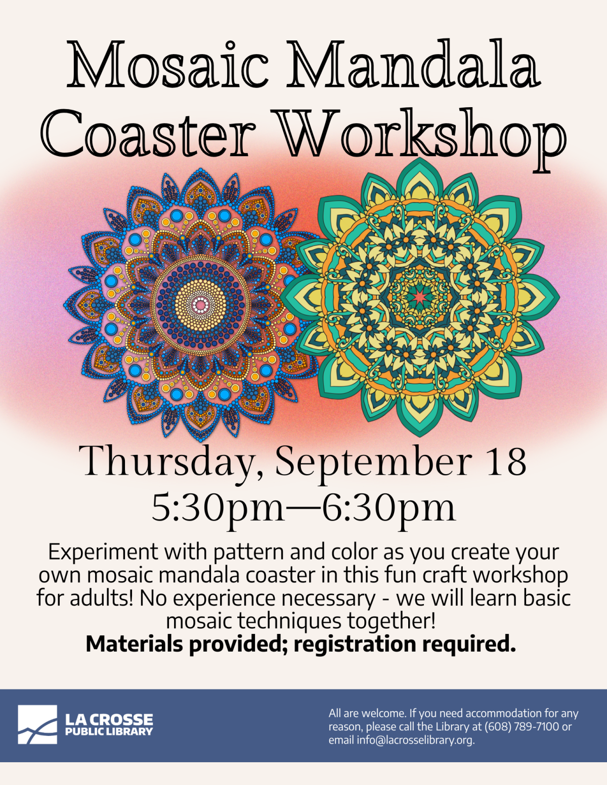 Mosaic Mandala Coaster Workshop