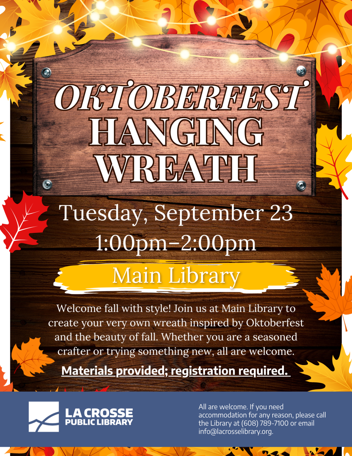 Oktoberfest Hanging Wreath