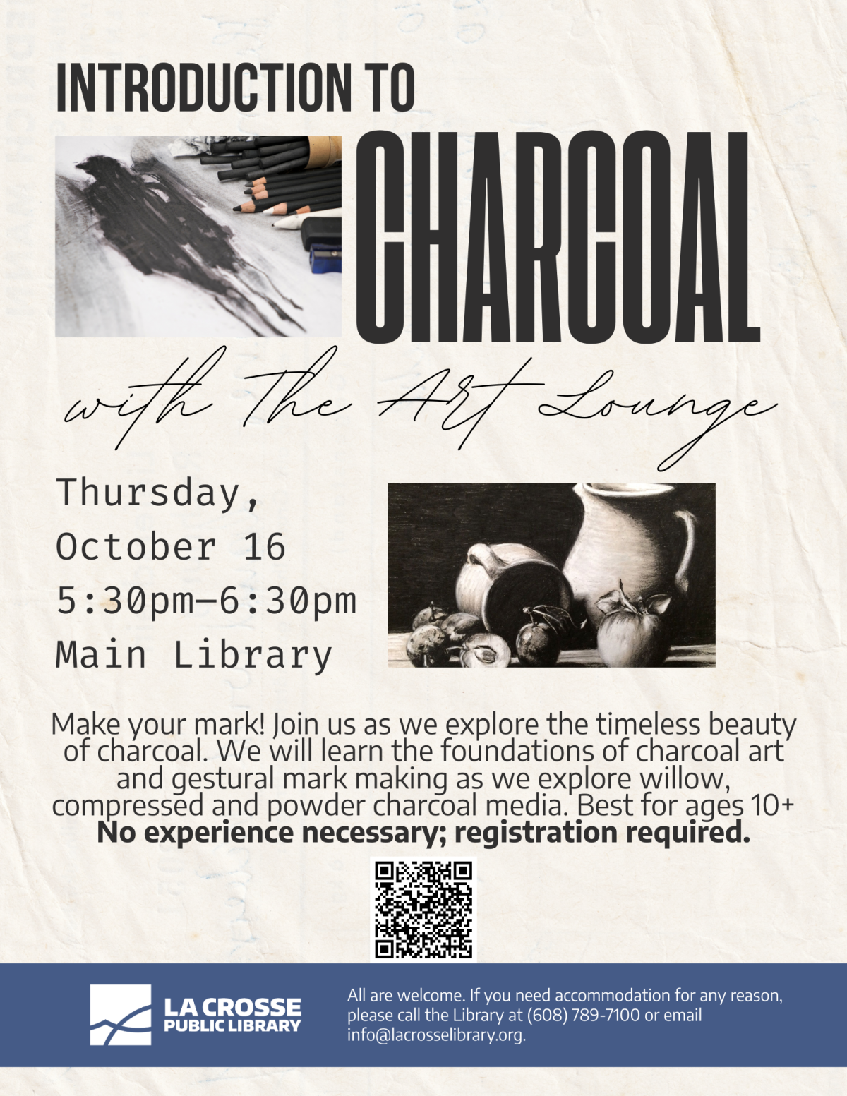Introduction to Charcoal with The Art Lounge
