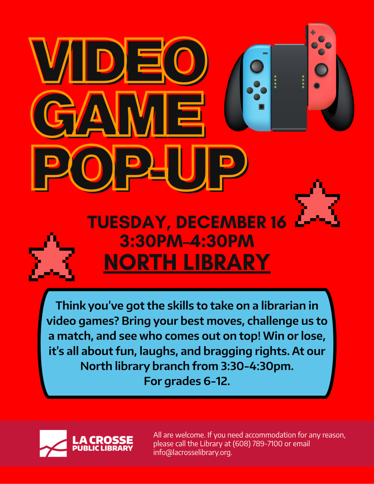 Video Game Pop-Up AT North Library