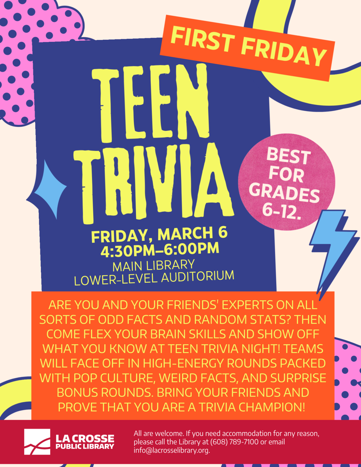 First Friday- Teen Trivia