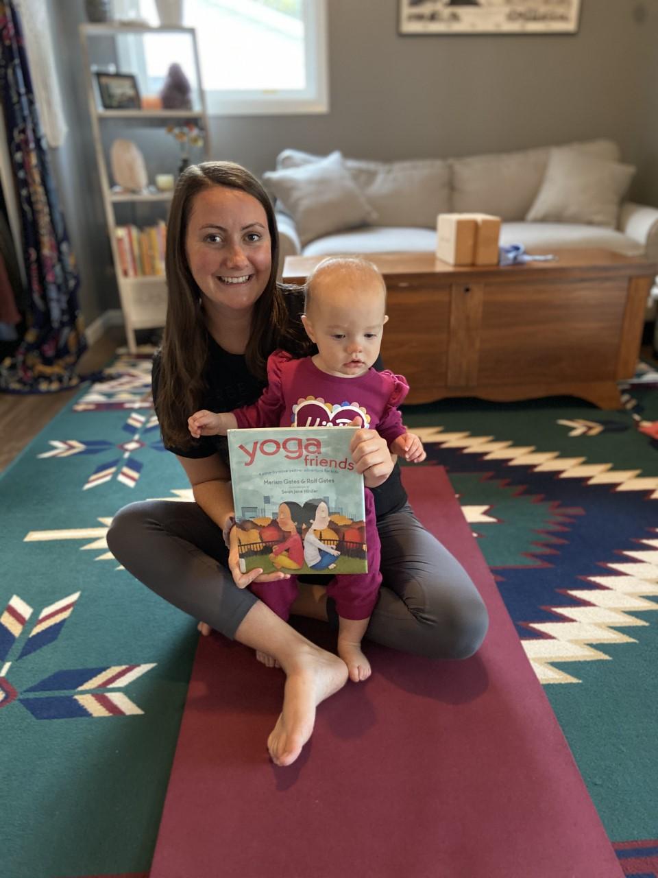 Miss Barb on yoga mat